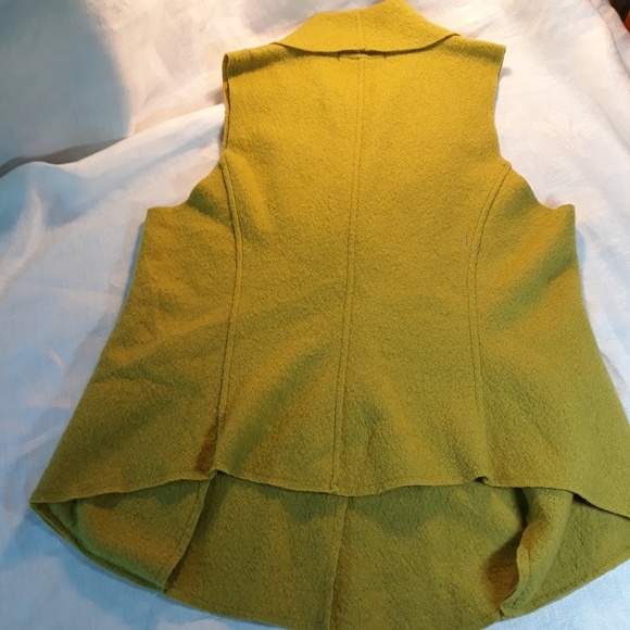 CUT LOOSE LIME GREEN WOOL  VEST - Picture 6 of 8